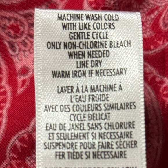 Petite Sophisticate Red Paisley Stretch Skirt - Picture 4 of 5